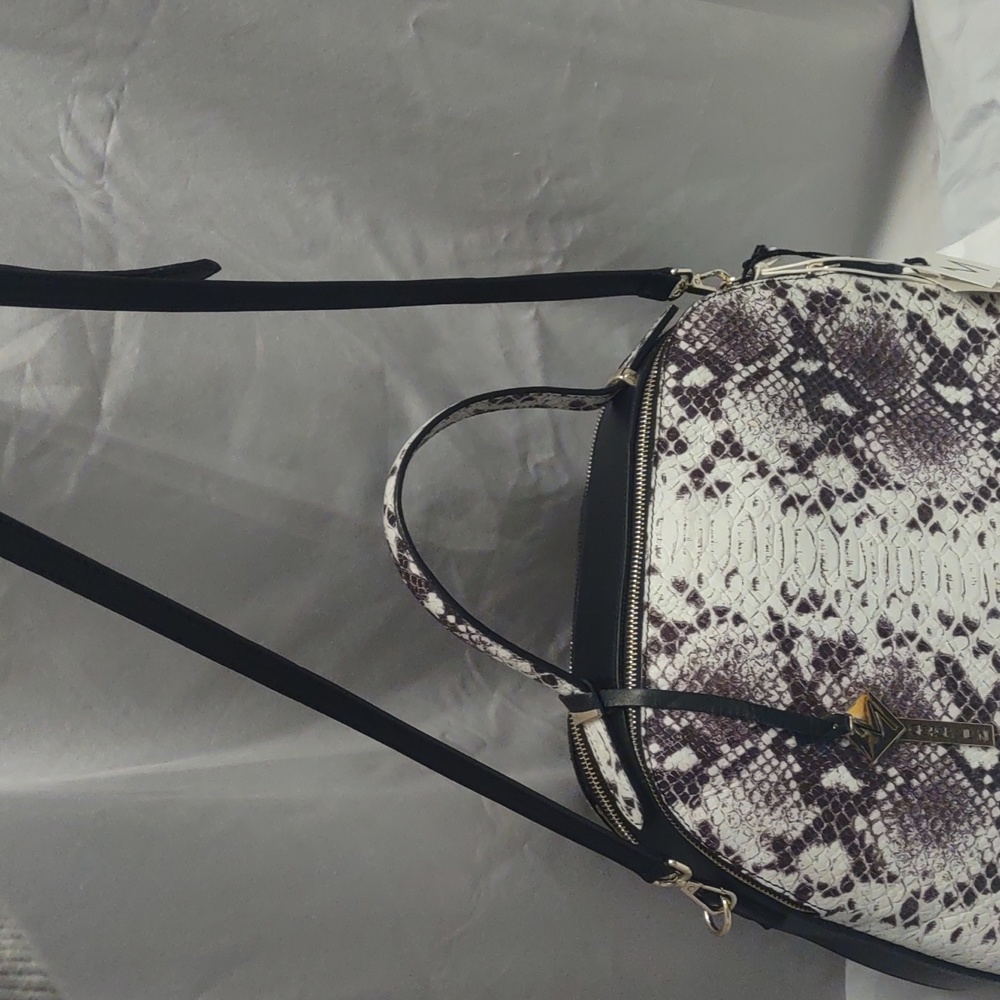 Giorgia Milani Designer Italian Snakeskin Print 100% Genuine Leather Handbag NWT - Picture 6 of 16